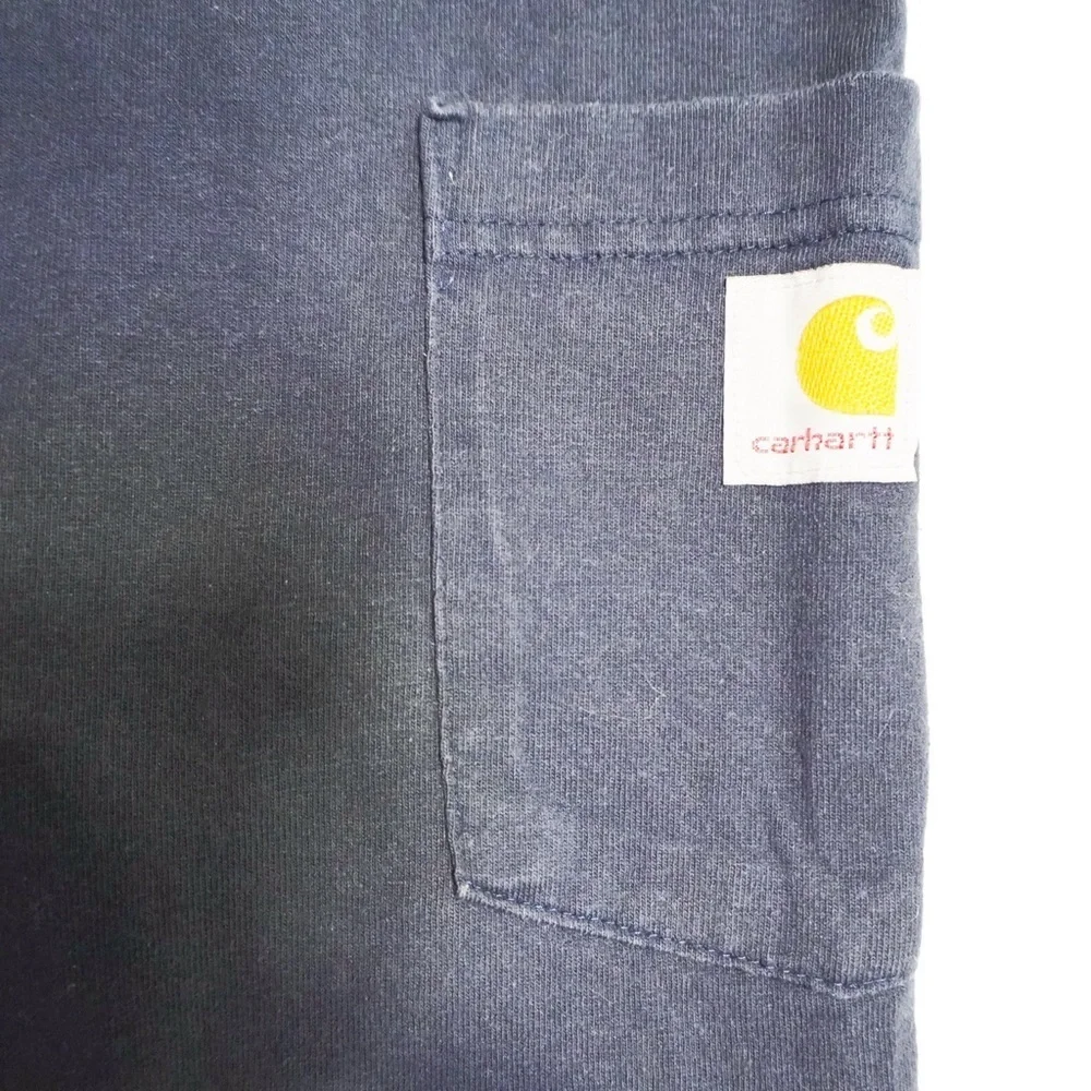 Carhartt Men's navy blue loose fit Pocket T-Shirt